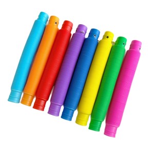 ของเล่นหลอดพลาสติกพับได้ Poptube หลอดไฟสีสันสดใส สำหรับเด็กเล่นสนุก ขนาด 29 มม. ของเล่นเปลี่ยนรูปได้ - Product Image 2