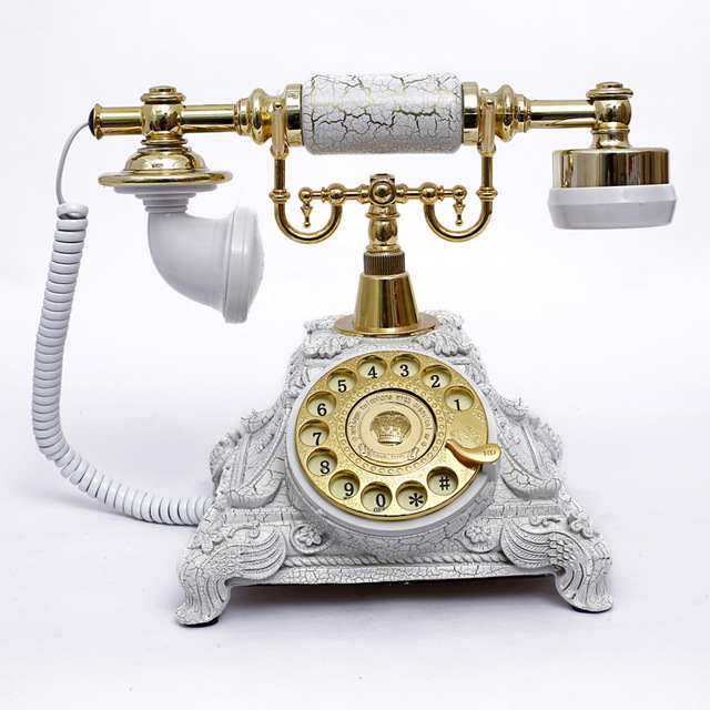 Hot Sell New European Retro Telephone Fashion Vintage Guestbook Corded Telephones Set