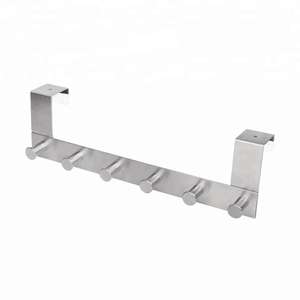 Over <span class=keywords><strong>The</strong></span> Door Hooks No Drill Towel Rack for Bathroom Storage Closet Behind <span class=keywords><strong>The</strong></span> Door Organizer Clothes Rack 6 Coat Hooks - Product Image 1