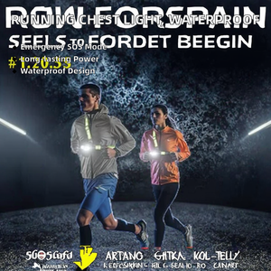 <span class=keywords><strong>Lampe</strong></span> de poitrine et de marche LED rechargeable TOACH COXO avec télécommande, étanche IP65, USB, pour la course nocturne - Product Image 3