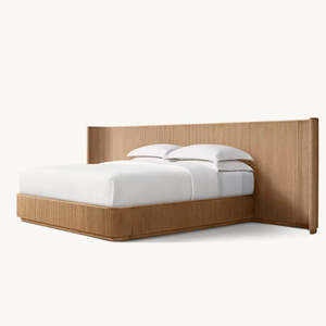 Op maat gemaakt modern <span class=keywords><strong>bed</strong></span> van massief hout 180*200cm Luxe gestoffeerd Scandinavisch eikenhouten kingsize <span class=keywords><strong>bed</strong></span> Elegant slaapkamermeubilair - Product Image 2
