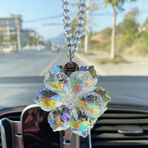 Crystal Flower Suncatcher Christmas Snowflake Crystal <b>Car</b> Hanging <b>Ornament</b> - Product Image 3