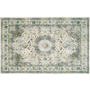 Alfombra de Salón Estilo Americano con Estampado Vintage, Tapete para Sofá y Mesa de Centro, Plegable, Lavable a Máquina, Antideslizante, para Dormitorio, Estudio, Entrada - Product Image 4