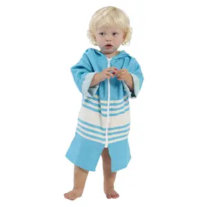 Baby Handtuch Strand Cover Up mit Reiß verschluss, Taschen, 100% Baumwolle, Premium Bademantel für Baby und Kleinkinder