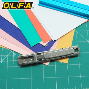 Cuchillo utilitario <span class=keywords><strong>de</strong></span> <span class=keywords><strong>seguridad</strong></span> autorretráctil <span class=keywords><strong>OLFA</strong></span> ()-Cortador <span class=keywords><strong>de</strong></span> cajas semiautomático <span class=keywords><strong>de</strong></span> acero inoxidable multiusos - Product Image 4