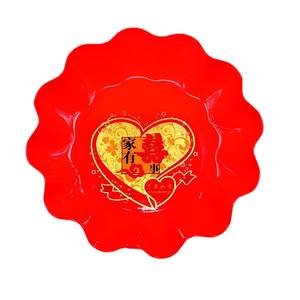 Recuerdos para bodas y inauguraciones de casas, bandeja de frutas, decoraciones para bodas, adornos, bandeja roja con el símbolo de la doble felicidad para el - Product Image 4