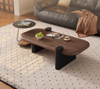 Table basse ovale minimaliste haut de gamme, table d'appoint premium pour petit appartement, idéale pour le salon et la maison