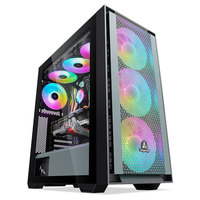 ATX Gaming Desktop case Dual Server Chassis Gaming Computer Full Aluminum Alloy Panel Rotated Glass Overhead 360 Cold Row