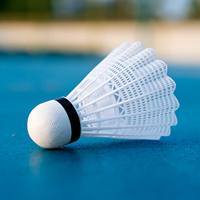 Fourniture directe d'usine de palette de badminton en fibre de table en nylon portable jaune entraînement en plein air 3 forme de diamant de badminton en plastique