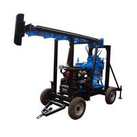 Machine de forage de puits d'eau montée sur remorque de 200m à vendre