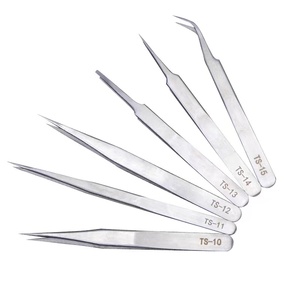 反スタティッククロス湾曲ツイザーSt-16 125mmベタスラバーティップガール型精密ツイザー - Product Image 5