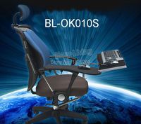 BL OK010S Support de clavier de chaise à mouvement complet bureau d'ordinateur portable + tapis de souris carré + pince de bras de chaise coude Support de poignet tapis de souris