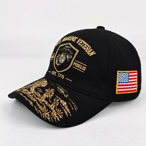 Nouvelle casquette tactique pour papa, broderie lourde, style marin des États-Unis, avec patch latéral drapeau américain, casquette de baseball commémorative pour veteran, Semper Fidelis - Product Image 3