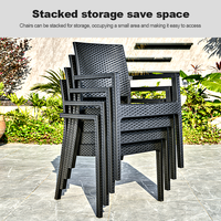 Chaise de salle à manger pour jardin, restaurant, maison, moderne, simple, en plastique, avec dossier épaissi, tabouret empilable, chaise d'extérieur en rotin