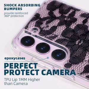 Funda de Teléfono de Tela de Moda de Fabricantes Originales para Samsung S22+, Funda Protectora de TPU con Encaje - Product Image 4