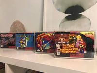 Vitrine en acrylique compatible avec Nintendo SNES et N64 Game Box Étui de protection transparent pour la collection de jeux vidéo rétro (4.