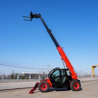 Chariot télescopique tout-terrain robuste 5T 10M TR1050 4x4 avec direction crabée et cabine ROPS FOPS