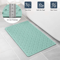 Tapis de Douche Massant à Trous Circulaires Extra Longs, Nouveau Design Unique, Antidérapant, Lavable en Machine, pour Salle de Bain, Baignoire et Toilettes