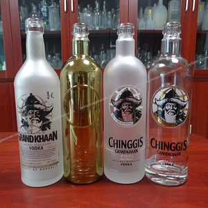 Bouteille en verre vide de 750 ml pour <span class=keywords><strong>alcool</strong></span>, plaquée or, pour vodka ou <span class=keywords><strong>mezcal</strong></span> - Product Image 4