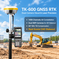 Penerima GPS RTK GNSS TK-600 1408 Kanal Kamera Ganda untuk Survei Lahan Peralatan Survei Presisi Tinggi