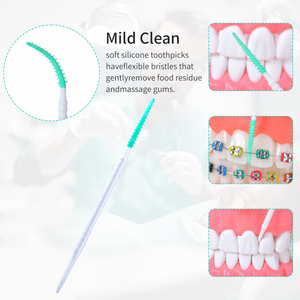 Cepillo <span class=keywords><strong>Interdental</strong></span> de Silicona Suave con Cerdas Reutilizables para Limpiar Encías y Masajear, Venta Caliente, Venta al por Mayor Directa de Fábrica en el Medio Oriente - Product Image 6