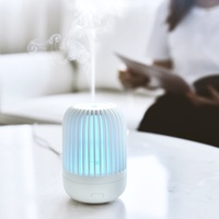 Diffuseur d'aromathérapie ultrasonique en plastique alimenté par USB de qualité supérieure, mini humidificateur d'huiles essentielles à LED, machine d'ambiance pour la maison