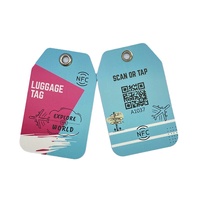 Étiquette de bagage NFC en plastique, suivi des bagages à l'aéroport, impression de code QR, étiquette de bagage NFC personnalisée