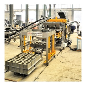 Máquina para Fabricar Ladrillos Huecos de Hormigón HF Qt12-15, Línea de Producción de Bloques de Cemento con PLC, Totalmente Automática e Hidráulica para Pavimentos - Product Image 1