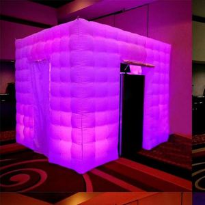 Portable Custom Outdoor <b>Cube</b> Inflatable Party Tent LED <b>Lights</b> Air Conditioner HD Digital Printing Aluminum Frame Easy - Product Image 4