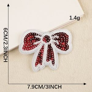 Patchs lettres, patchs nœuds papillon, autocollants en tissu, patchs lettres nœuds papillon à paillettes pour vêtements d'enfants - Product Image 6