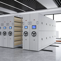 Solution d'archivage : Compacteur de dossiers en acier pour bureau, rayonnage mobile, système de stockage intelligent, rayonnage compacteur mobile