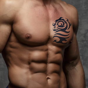 Premium Semi-permanente blu scuro tatuaggio adesivi per le donne realistico realistico impermeabile 2 settimane di lunga durata tatuaggi temporanei - Product Image 1