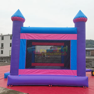 Castillo inflable comercial para niños, color rosa, para fiestas al aire libre. - Product Image 3