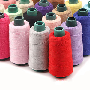Fil à coudre en polyester uni teint, 203 couleurs unies, pour machine à coudre de vêtements - Product Image 1