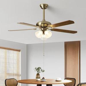 <span class=keywords><strong>Ventilateur</strong></span> <span class=keywords><strong>de</strong></span> <span class=keywords><strong>plafond</strong></span> à télécommande 5 pales <span class=keywords><strong>de</strong></span> 52 pouces à moteur DC haute efficacité avec lampe pour bureau - Product Image 4
