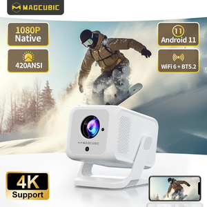 For HY310X 4K LED <b>Mini</b> Projector Full HD 1080P 420ANSI Lumens Auto Keystone Built-in <b>Speakers</b> HIFI Stereo for Outdoor Use - Product Image 1
