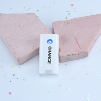 Stick de conditionnement cosmétique vide en plastique à remplissage par le haut, ovale plat, à mécanisme rotatif, 15 ml, pour écran solaire solide et déodorant