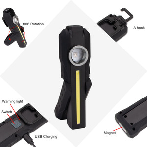 <strong>Multi-Function</strong> Portable Rotating 3W COB Handheld <strong>Work</strong> Lamp Camping Car Inspection Spotlight Quality Rechargeable <strong>Work</strong> <strong>Light</strong> - Product Image 4
