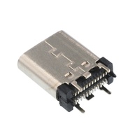 Conector USB vertical tipo C de 24 pines hembra 3.1