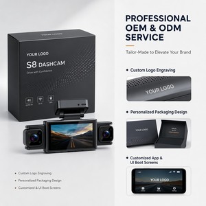 Exclusivo Grabador de Video para Auto DVR 4K UHD de 4 Canales, Grabación en Bucle de 3 Canales, WDR, WiFi, Cámara Delantera, Trasera e Interior, Súper - Product Image 1