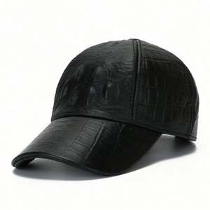 Gorra de Béisbol de 6 Paneles para Hombres Mayores, Otoño Invierno, Nueva Gorra de Béisbol con Patrón de Cocodrilo - Product Image 1