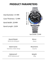 Montre à quartz minimaliste pour homme, montre à quartz GMT universelle avec chiffres arabes, lunette personnalisée en acier inoxydable