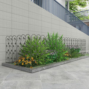 Valla Decorativa Verde para Jardín, Rectangular, Mediana, para Exteriores, con Diseño de Pájaros y Hojas, para Protección de Macizos de Flores - Product Image 4