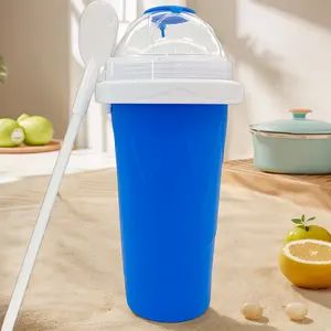 2024 superventas verano Slushy Cup Maker Durable silicona Slushy Squeeze Cup portátil Slushie Maker Cup Magic Quick Frozen Smoot