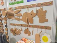 Etiquette volante DIY avec ficelle Fête du Nouvel An Etiquettes d'emballage cadeau en liège Décoration d'arbre de Noël Pendentifs suspendus en bois Ornements