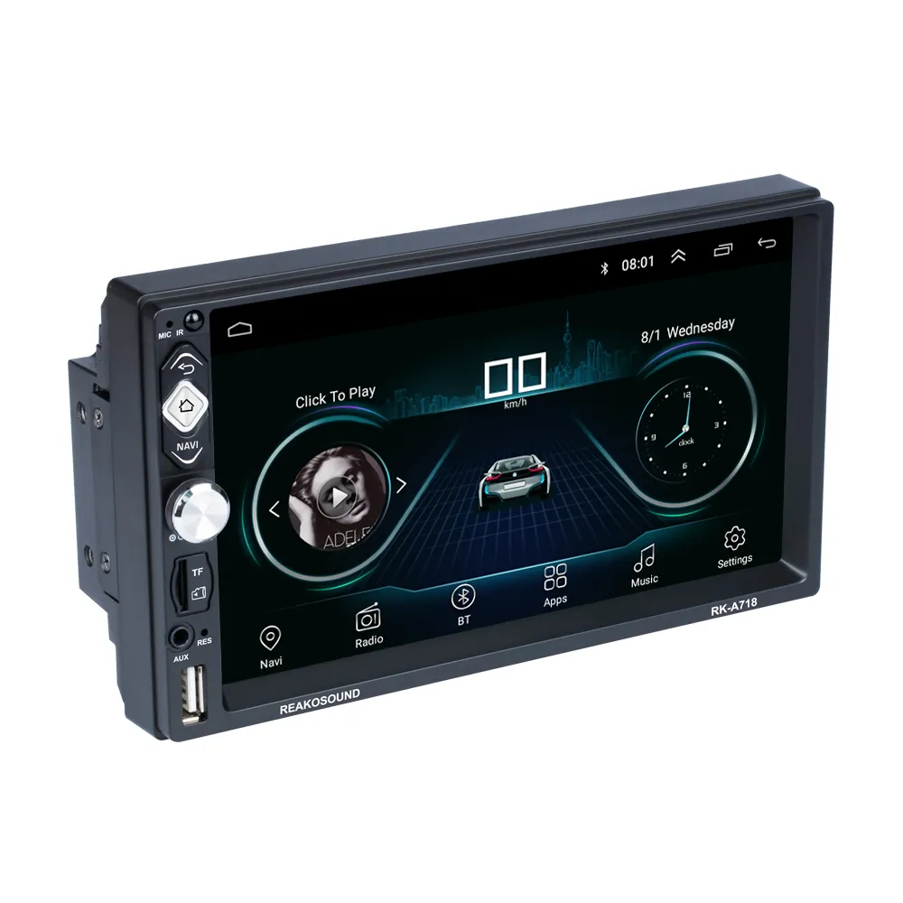 더블 딘 헤드 유닛 Autoradio 플레이 7 인치 터치 스크린 2 din GPS 범용 플레이어 안드로이드 자동차 라디오