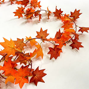 5 pièces érable artificiel réaliste Simulation fausses feuilles d'érable vignes <span class=keywords><strong>pour</strong></span> Festival Halloween automne récolte décoration de la maison - Product Image 3