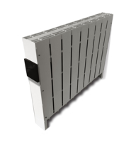 Calentador de Ambiente de Cerámica y Aluminio de 2000 W, Blanco, de Pared, con Calefacción por Inercia, Temporizador Digital Programable, Pantalla LCD Negra, Botón Táctil