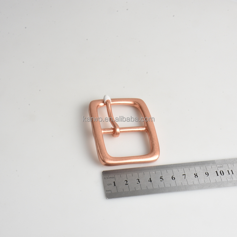 40mm Pure Copper Bag Strap Leather Belt Buckle Tri Glide Middle Center Bar Single Pin Belt Buckle