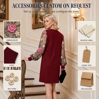 Robe sur mesure longueur genou pour invitée de mariage, mère de la mariée, soirée, cocktail, banquet, gala, dîner, croisière, marque privée